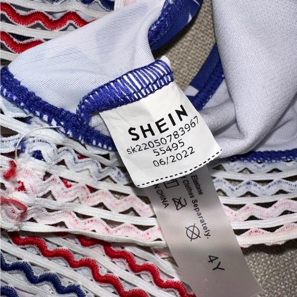 4th of July Red White & Blue Girls swimsuit - Picture 4 of 7